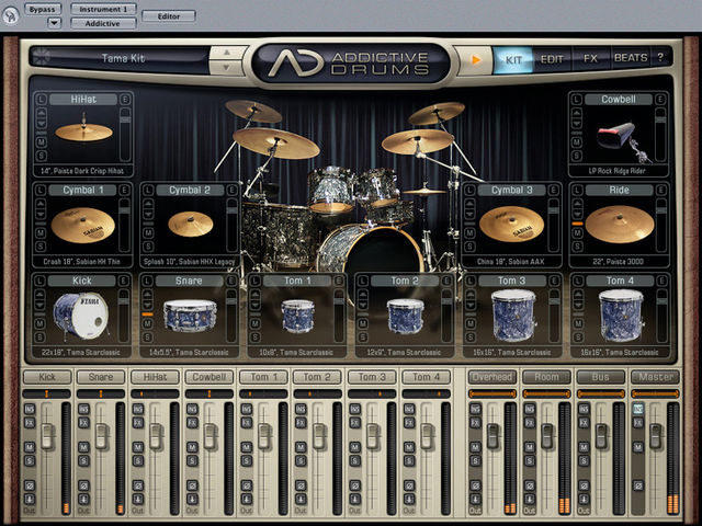 Addictive Drums Addictive Drums borrows some visual tricks from its rivals.
